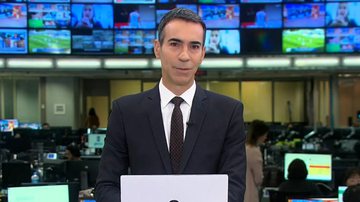 César Tralli retorna à TV Globo após trágica morte da mãe: "Alegria em estar aqui" - Reprodução/TV Globo