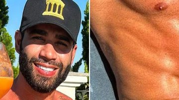 O cantor Gusttavo Lima coloca peitoral musculoso para jogo ao renovar bronzeado; confira cliques - Reprodução/Instagram