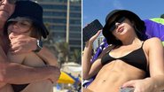 De fio-dental, Jade Picon reúne a família na praia e agarra o pai em clique raro: "Leve" - Reprodução/Instagram