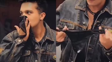 Oi? Luan Santana ganha calcinha de fã e dá conferida no odor: "Tá cheirosa" - Reprodução/Instagram