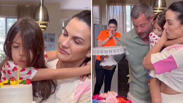 O ator Malvino Salvador se atrapalha e derruba bolo de aniversário da filha no chão; veja vídeo - Reprodução/Instagram