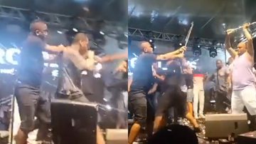 Músicos da Psirico e Samba Trator saem na porrada em briga violenta no palco - Reprodução/Twitter