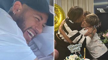 Neymar faz festa intimista para mãe de seu filho e tira foto em família: "Te amo" - Reprodução/Instagram