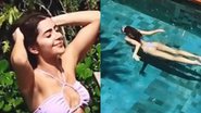 Jade Picon mostrou seu corpo malhado ao mergulhar de biquíni na piscina de sua mansão - Reprodução/Instagram