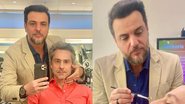 Rodrigo Lombardi maquia Alexandre Nero - Reprodução/Instagram