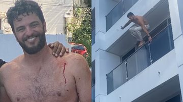 Rodrigo Lombardi mostrou aos fãs como realizou a cena em que pula de um prédio em Travessia - Reprodução/Instagram