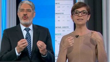 Memes de William Bonner e Renata Lo Prete - Reprodução/TV Globo