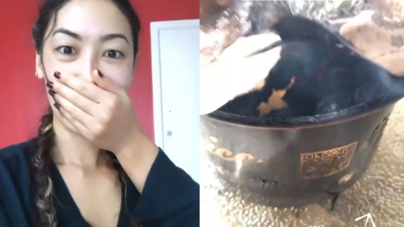 Ana Hikari relata explosão em micro-ondas enquanto preparava almoço - Instagram