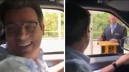 Celso Portiolli tenta entrar de carro na Globo e pega segurança desprevenido: "Errei de emissora" - Reprodução/Instagram