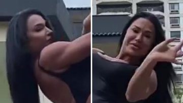 Gracyanne Barbosa sensualiza em pole dance com maiô cavadíssimo e leva a web à loucura: "Quanta abundância" - Reprodução/Instagram