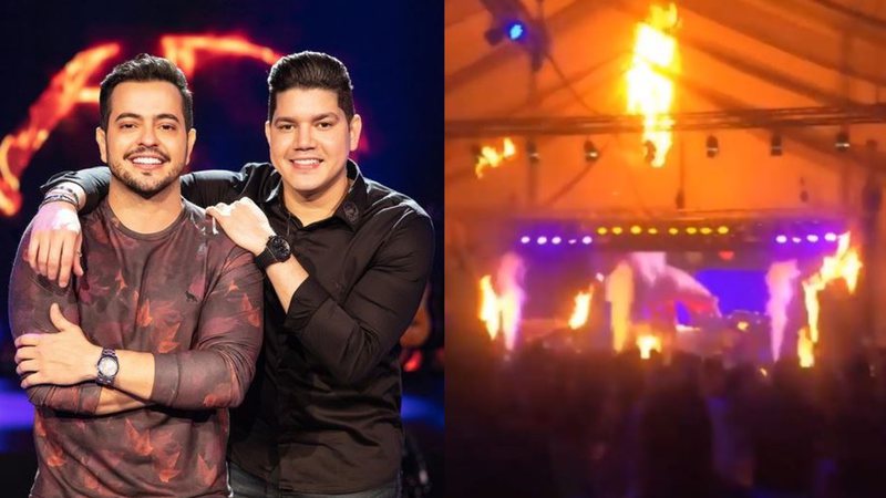 Henrique e Diego interrompem show após incêndio no palco - Reprodução / Instagram