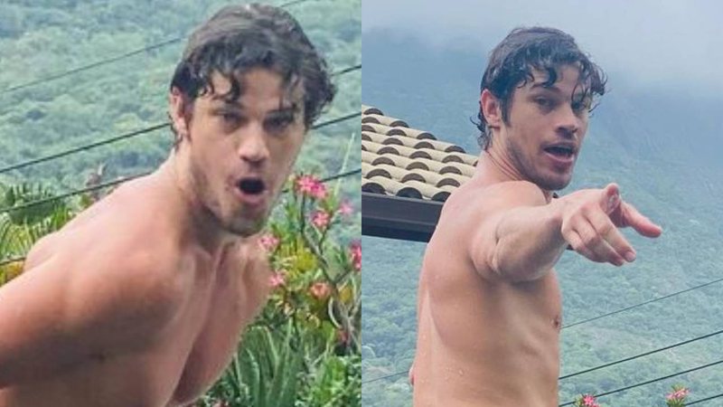 Na piscina, José Loreto surge de sunga molhada e volumão indiscreto rouba a cena na web: "Eu dei zoom" - Reprodução/Instagram