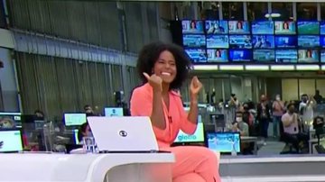 Maju Coutinho se despede do 'Jornal Hoje' e é aplaudida pelos colegas - Reprodução / TV Globo