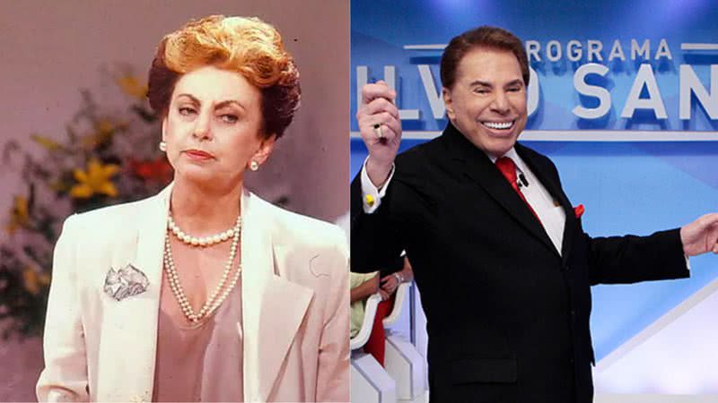 Beatriz Segall (à esq.) e Silvio Santos (à dir.) - Divulgação / TV Globo / SBT