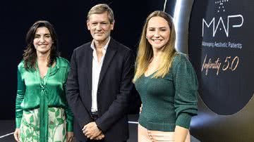 Silvina Nordenstohl, head da Galderma para América Latina, Flemming Ørnskov, CEO da marca, e Lígia Santos, head da unidade Aesthetics - Paulo Santos