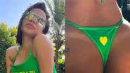 Anitta deixou os fãs babando ao posar com um biquíni verde e amarelo - Reprodução/Instagram