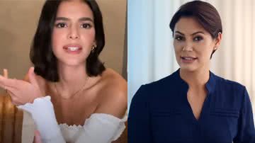 Treta entre Bruna Marquezine e Michelle Bolsonaro - Reprodução/ Youtube e Instagram