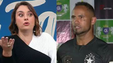 Catia Fonseca desceu a lenha no goleiro Bruno ao comentar uma recente vakinha feita para o futebolista - Reprodução/Band