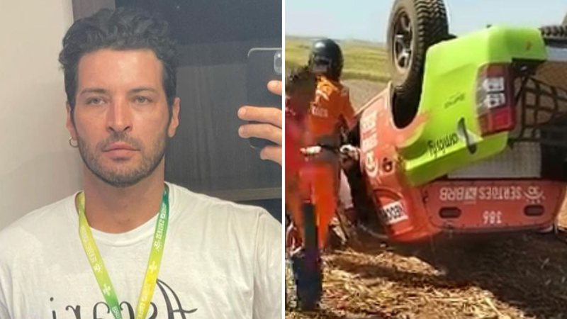 Imagens fortes: ator de Pantanal capota o carro durante prova e gera preocupação - Reprodução/ Instagram