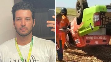 Imagens fortes: ator de Pantanal capota o carro durante prova e gera preocupação - Reprodução/ Instagram