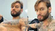 Se arrependeu? Lucas Lucco surge "removendo" tatuagens e choca: "Hora de apagar" - Reprodução/Instagram