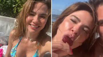 A apresentadora Luciana Gimenez se refresca com picolé em rara aparição com namorado bonitão; confira - Reprodução/Instagram