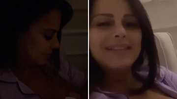 Na madrugada, Viviane Araújo amamenta o Joaquim que surge grandão: "Bebê faminto" - Reprodução/ Instagram