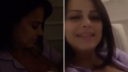 Na madrugada, Viviane Araújo amamenta o Joaquim que surge grandão: "Bebê faminto" - Reprodução/ Instagram