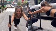 Anitta aposta em treino inusitado e faz exercícios nas ruas de Nova York: "Se mexendo" - Reprodução/Instagram