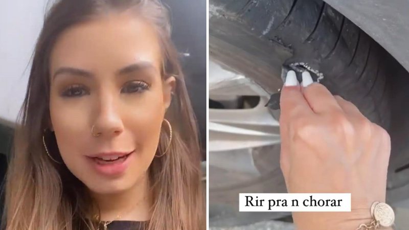 Ex de Whindersson Nunes comete barbeiragem e fura o pneu do carro ao estacionar: “Estou achando engraçado” - Reprodução/Instagram