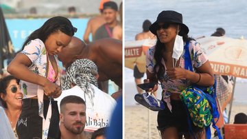 Novo amor? Rebeca Andrade é flagrada na praia e deixa o local acompanhada por gato tatuado - AgNews