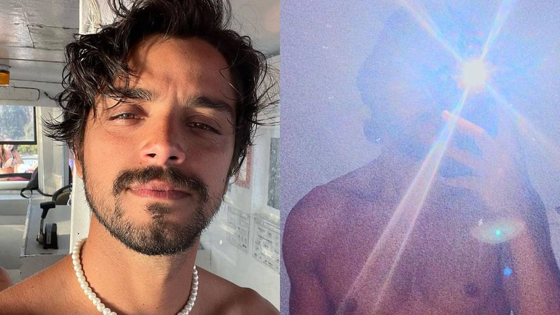 Pelado, Rodrigo Simas deixa linha da virilha em evidência e mexe com imaginação da web: "Água na boca" - Reprodução/Instagram