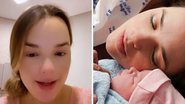 Thaeme Mariôto surge inchada após o parto e desabafa após a primeira noite da filha: "Tensa" - Reprodução/Instagram