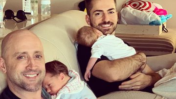 Thales Bretas, viúvo de Paulo Gustavo, posa com os filhos Romeu e Gael - Reprodução/Instagram