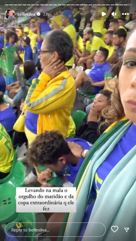 Filho de Thiago Silva cai no choro após derrota do Brasil e mãe lametna: "Foi bom enquanto durou"