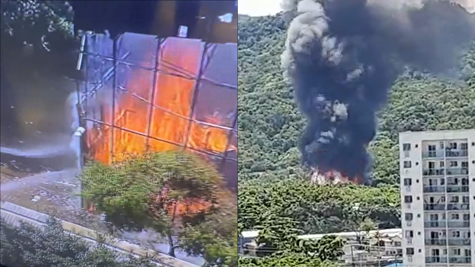 Incêndio atinge o Projac e destrói estúdio da TV Globo no Rio de Janeiro