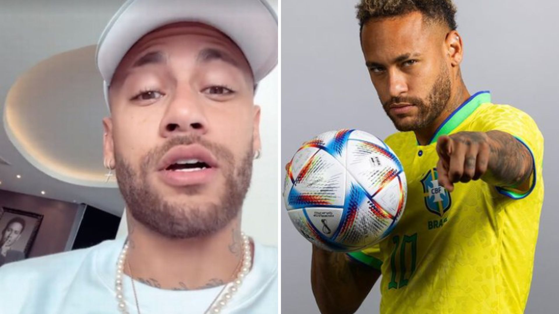 Foto: Neymar e Mavie: 'Hoje tem jogo do Brasil e aqui já estamos preparados  para torcer. Vamos, Brasil', escreveu o jogador - Purepeople