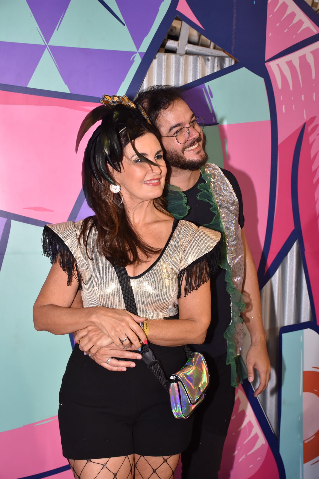 Fátima Bernardes e o namorado, Túlio Gadêlha, no Carnaval de Recife