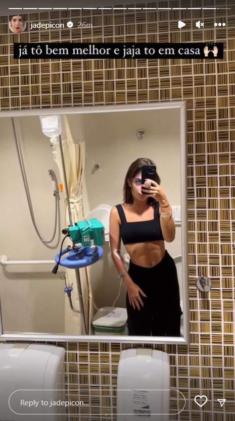 Jade Picon é hospitalizada e surge aos prantos em vídeo preocupante: "Cancelei tudo"