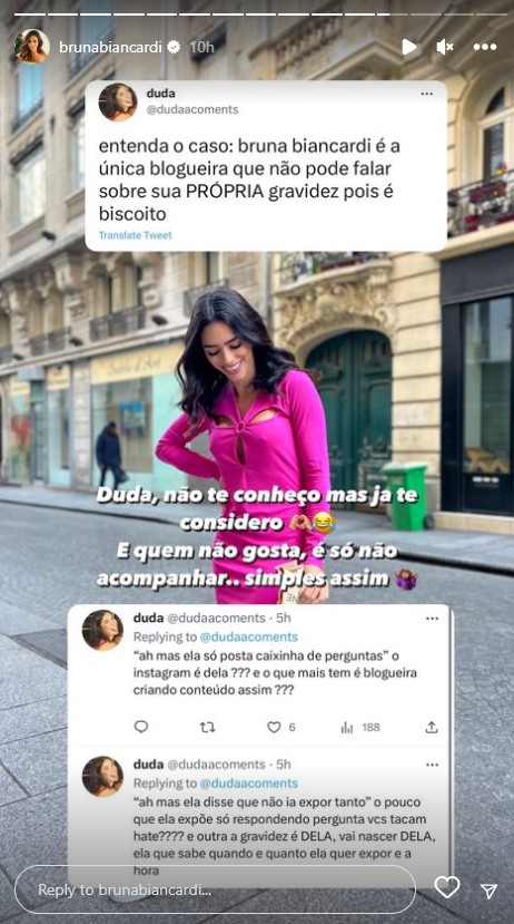Bruna Biancardi se revolta após receber críticas sobre a gestação: "Só não acompanhar"