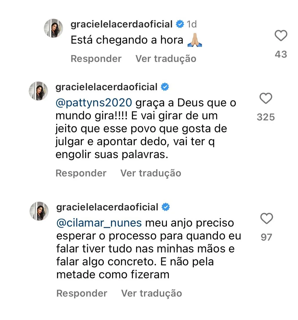 Graciele Lacerda promete reviravolta em escândalo com família Camargo: "Vão ter que engolir"