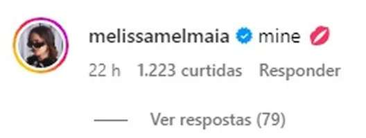 Mel Maia deixa comentário em foto de João Maria Pereira