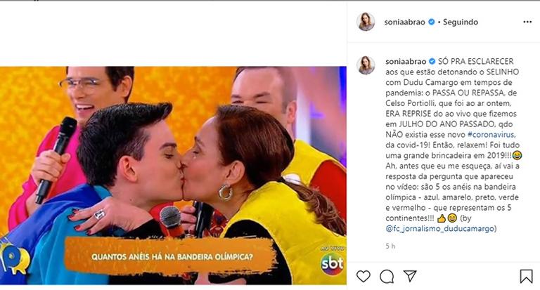 Por que Sonia Abrão beijou Dudu Camargo? Jornalista se enfureceu ao relembrar a cena