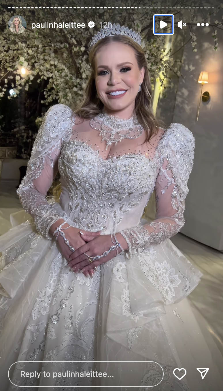 Viva! Ex-BBB Paulinha Leite se casa com americano em cerimônia glamourosa