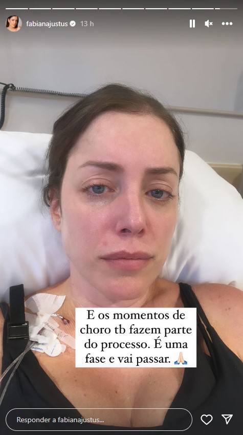 Fabiana Justus desabafa sobre tratamento contra doença
