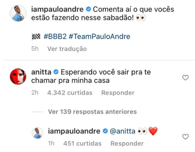 Anitta dando em cima Paulo André