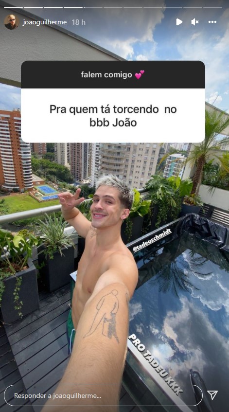 João Guilherme revela torcida BBB22