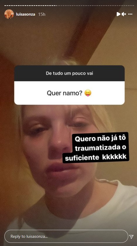 Luísa Sonza pega fãs de surpresa ao falar de namoro: "Estou traumatizada"