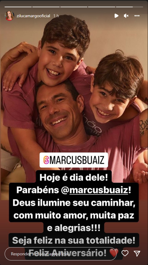 Foto de Marcus Buaiz com os filhos, João Francisco e José Marcus
