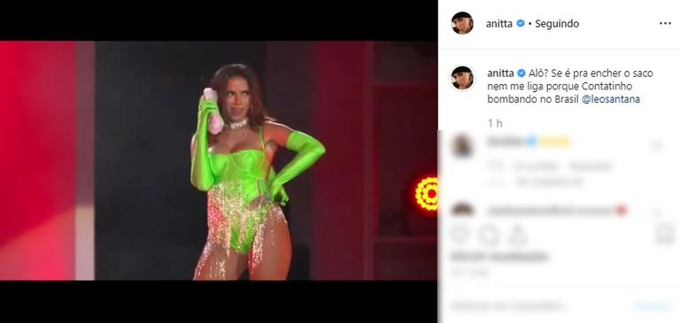 Anitta manda recado sincerão nas redes